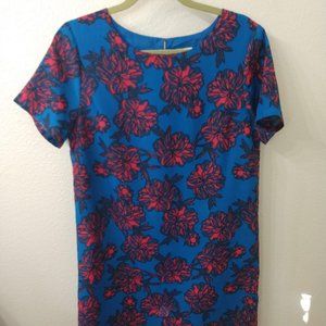 J. Crew Bright Floral Shift Dress Sz 10